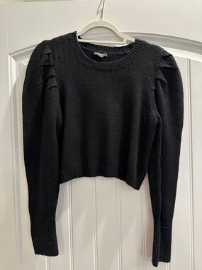 wild fable Black Puff-Sleeve Sweater